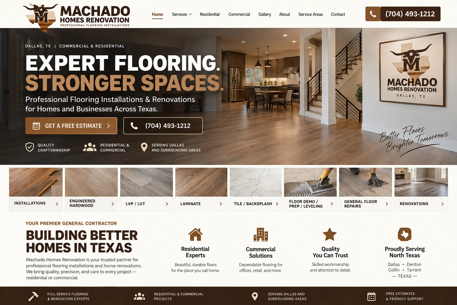 Machado Homes Renovation website