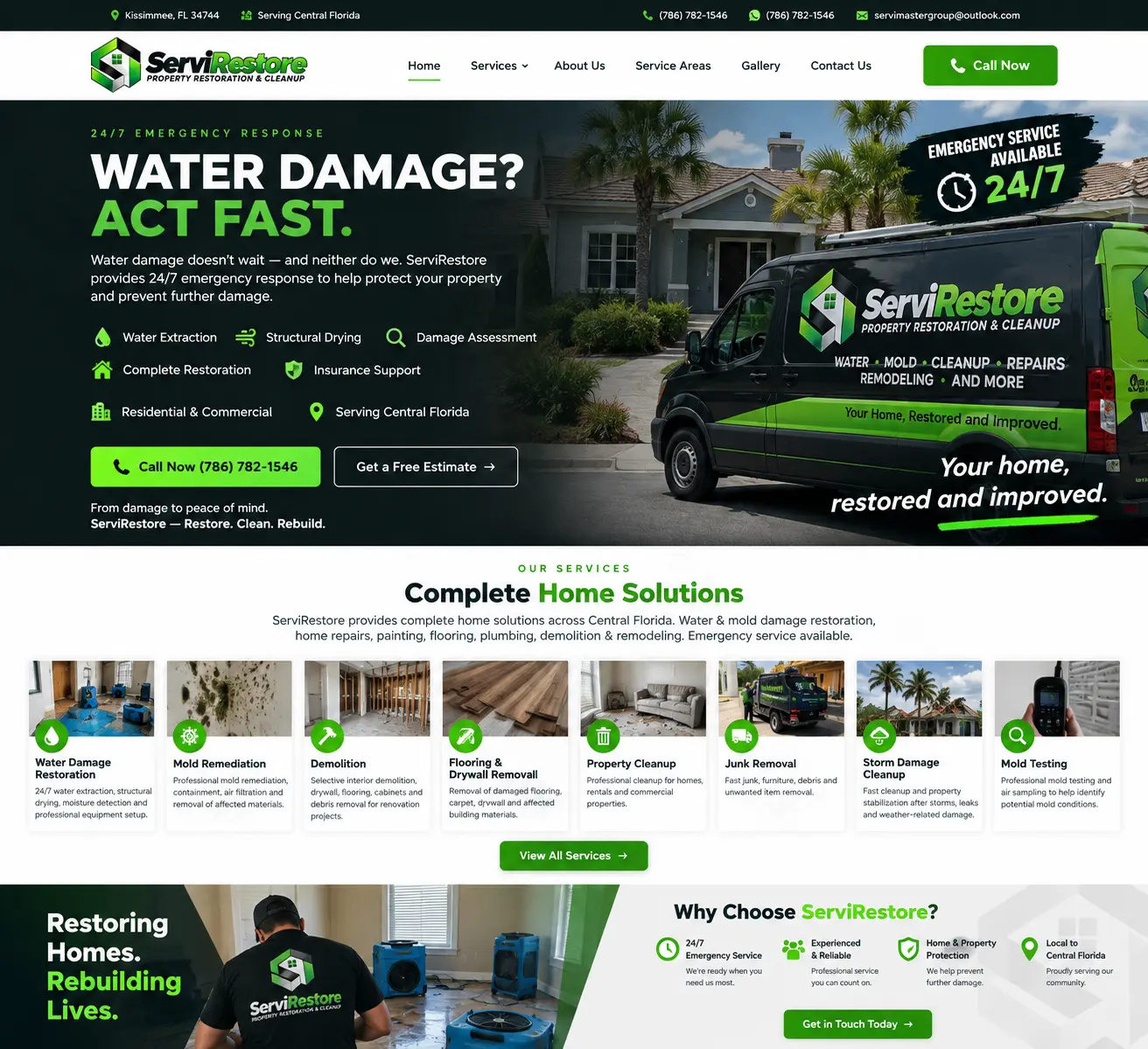 ServiRestore website