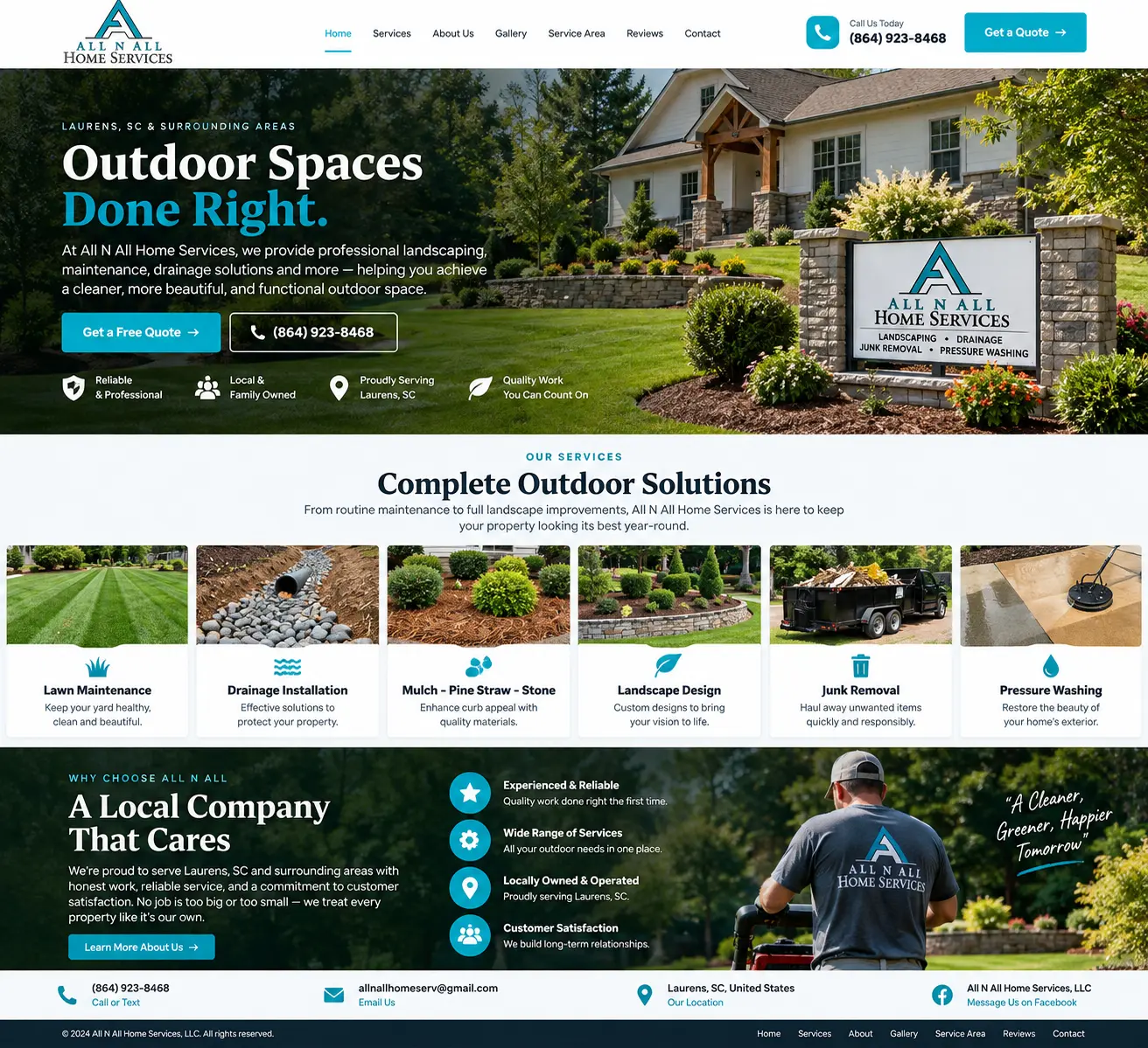 All N All Home Services website